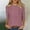 Pinks, variant on 3/4 Sleeve Knitted Sweater for Women, Loose Round-Neck Pullover Tops, Fall Casual Outerwear Tops
