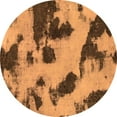 thumbnail image 1 of Ahgly Company Indoor Round Abstract Orange Modern Area Rugs, 5' Round, 1 of 4
