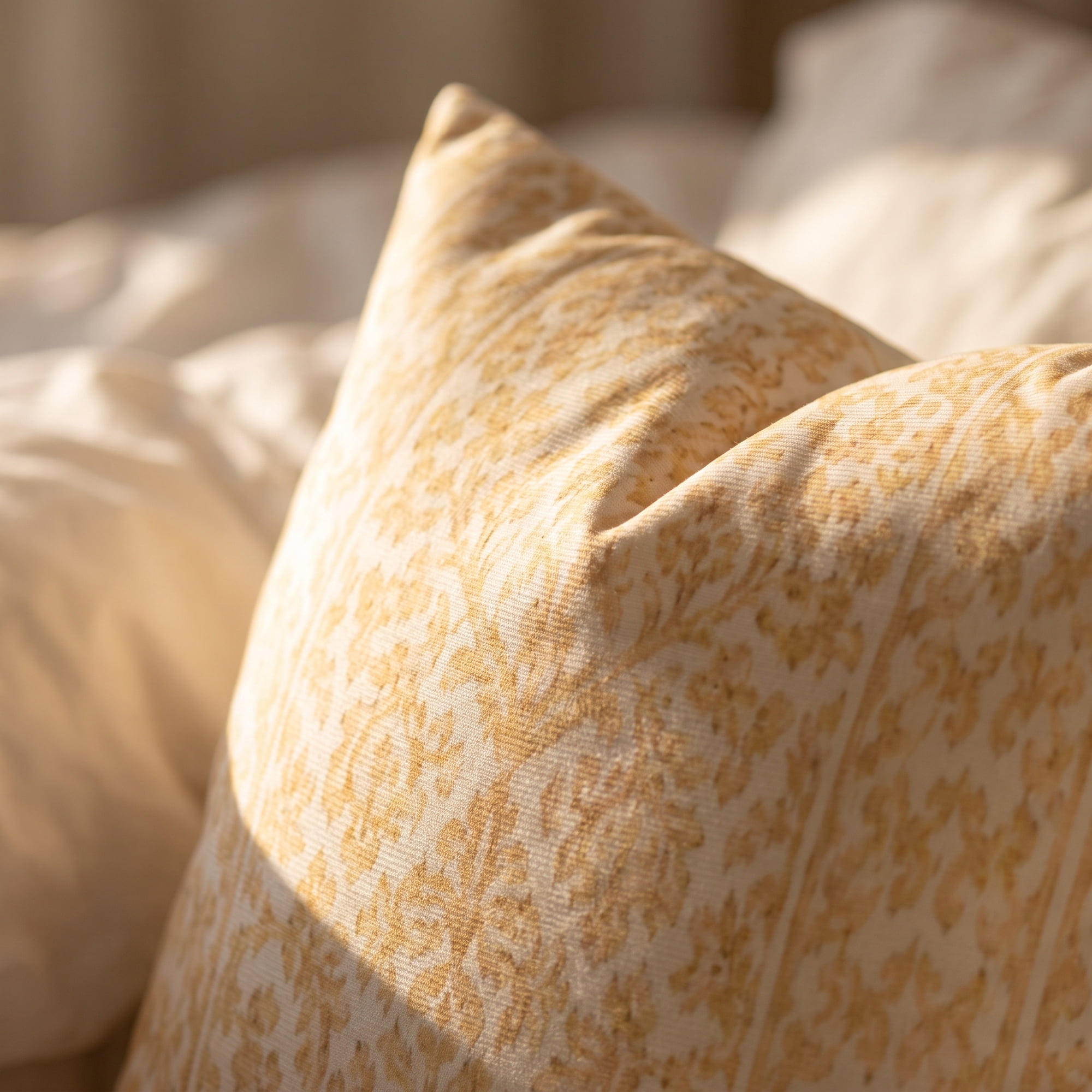 Unique Bargains Set of 2 Modern Botanical Floral Printed Throw Pillow Covers Yellow 18"x18"