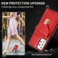 thumbnail image 3 of Crossbody Wallet Women Case for Samsung A32 5G,[RFID Blocking] Credit Card Holder with Should Strap,Premium PU Leather Purse Metal Buckle Folio Flip Cover for Samsung Galaxy A32 5G, Red, 3 of 8