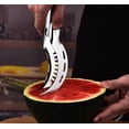 thumbnail image 4 of Herramienta de corte de frutas y rebanadora de sandía de acero inoxidable | Mango ergonómico multifuncional | Hoja resistente a la oxidación y fácil de limpiar | Utensilio de cocina para melones y, 4 of 6