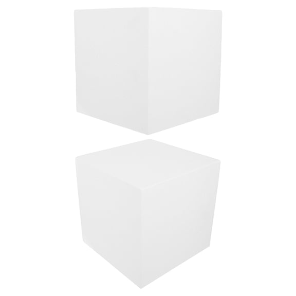 Toyandona 2Pcs High Density White Foam Blocks for Arts Sculpting Modeling and Floral Arrangement Crafts