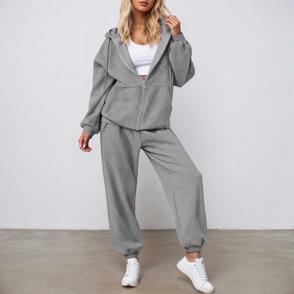 Sweatsuits Women 2 Piece Outfit - Long Sleeve Hoodie With Sweatpants Womens Matching Sets Jogging Suits for Women