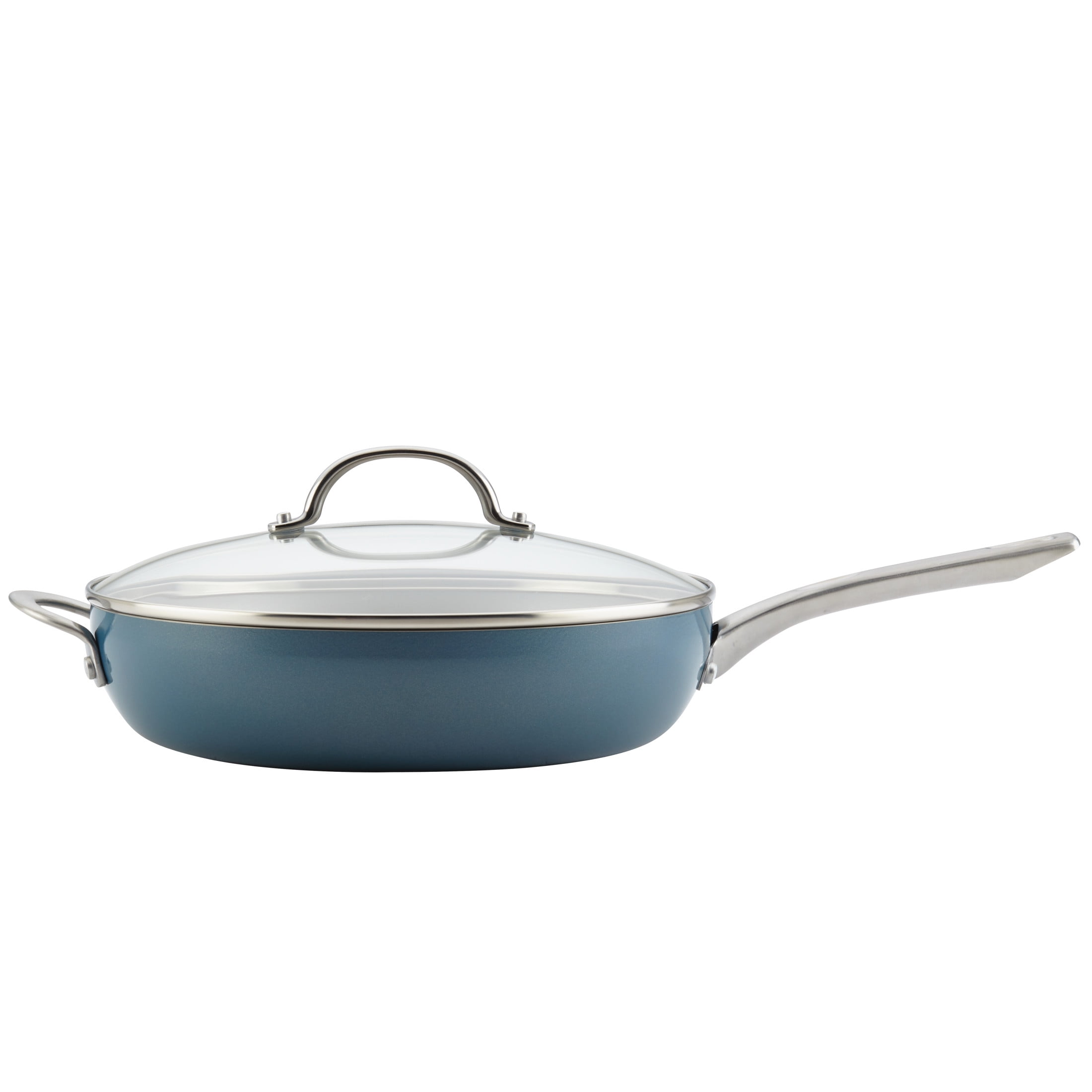 Ayesha Curry Enameled Cast Iron Induction Skillet with Helper Handle and  Pour Spouts, 12-Inch - Bed Bath & Beyond - 38077547