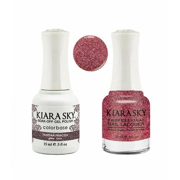 Kiara Sky Professional Soak off Gel & Matching Nail Lacquer, 476 TAHITIAN PRINCESS