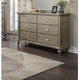 thumbnail image 4 of Formal Classic Grey Finish 4pc Bedroom Furniture Eastern King Size Bed Dresser Mirror Nightstand Sleigh HB w Underbed Drawers, 4 of 6