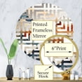 thumbnail image 3 of Designart "Vibrant River Ink Fusion III" Abstract Marble Maze Round Wall Mirror - Abstract Oval Printed Decorative Mirror - Multiple Color Options, 3 of 5