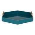 thumbnail image 3 of Kate and Laurel Lipton Modern Hexagon Tray, 18 x 18, Teal, Midcentury Decorative Serving Tray for Storage and Display, 3 of 8