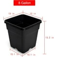 thumbnail image 3 of Waltyotur 1/2/3/5/8/10Gallon Plastic Grow Pots Plant Bonsai Square Garden Container 10 Pack, 3 of 7