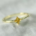 thumbnail image 2 of Princess Cut Yellow Topaz Bands 18K Gold Plating Womens Wedding Tail Ring Sz 4-9, 2 of 5
