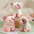 thumbnail image 6 of Fluffy Cute Pig Plush Toy 8in Soft Cartoon Pig Stuffed Farm Animal Doll Pillow Creative Birthday Gift, 6 of 8