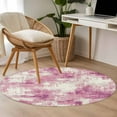 thumbnail image 4 of Pink Ombre Round Area Rug 3.3Ft Washable Circle Rugs for Dining Room Table, Gradient Abstract Art Vintage Non-Slip Carpet Floor Mats Indoor Outdoor Carpet Runner Aesthetic Home Decor, 4 of 8