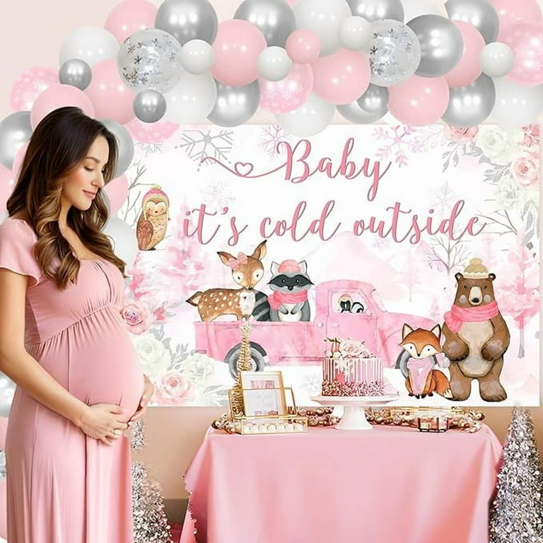 It's Cold Outside Girl Baby Shower Themes For Winter Shower