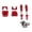 red, variant on QccHieUs RC Rear Shock Absorber 1/12 DIY Accessory Crawler Model Suspension Shock Set red