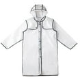 thumbnail image 3 of BAETEUY Portable Windproof Waterproof Transparent EVA Adult Outdoor Hooded Raincoat, 3 of 5