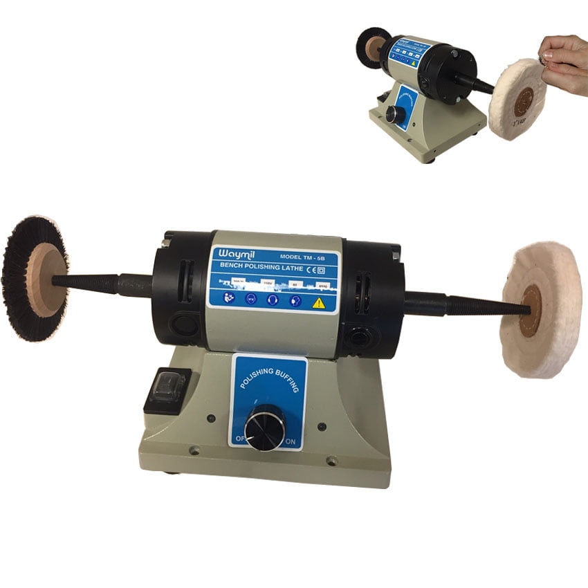 Jewelry Polishing Motot Compact Buffer Machine Lathe Benchtop Variable