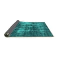 thumbnail image 2 of Ahgly Company Indoor Round Oriental Turquoise Blue Industrial Area Rugs, 3' Round, 2 of 4