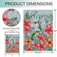 thumbnail image 2 of Hzppyz Welcome Spring Summer Decorative House Flag Hummingbird, Garden Yard Outdoor Big Burlap Bird Flag Flower Decor, Vintage Fall Autumn Farmhouse Seasonal Outside Decorations Double Sided 28 x 40, 2 of 10