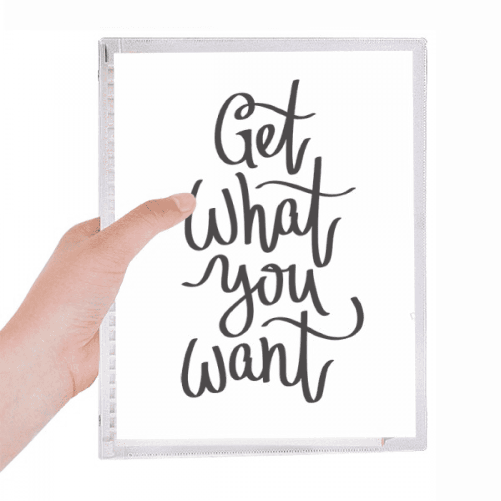 Get What You Want Quote Notebook Loose Diary Refillable Journal ...