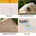 thumbnail image 5 of Waldmate Inflatable Camping Tent for 6-8 Person, Glamping Tent with Stove Jack Hand Pump, Oxford Waterproof Blow up Tent with Mesh Windows & Door, 5 of 9