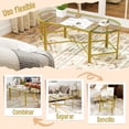 thumbnail image 4 of Juego de 3 Mesas de Centro de Vidrio Templado FurnitureR Glam Elegante, 4 of 6