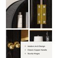 thumbnail image 4 of Joyyskill Large Arched Wall Cabinet with Acrylic Door, Large Wooden Wall Mounted Bathroom Cabinet, Modern Hanging Medicine Cabinet with Adjustable Shelves and Open Shelf, Black Oak, 4 of 6