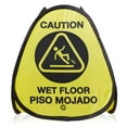 thumbnail image 3 of Dryser 3-Pack 16" Pop-up Caution Wet Floor Signs - Yellow 4-Sided English/Spanish Warnings, 3 of 8