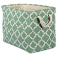 thumbnail image 1 of Rectángulo pequeño de celosía verde brillante para papelera de poliéster DII Design Imports CAMZ37869, 1 of 2