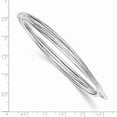thumbnail image 2 of Sterling Silver Rhodium Plated Polished Intertwined Bangle Bracelet - 13.3 Grams - Measures 7mm Wide, 2 of 2