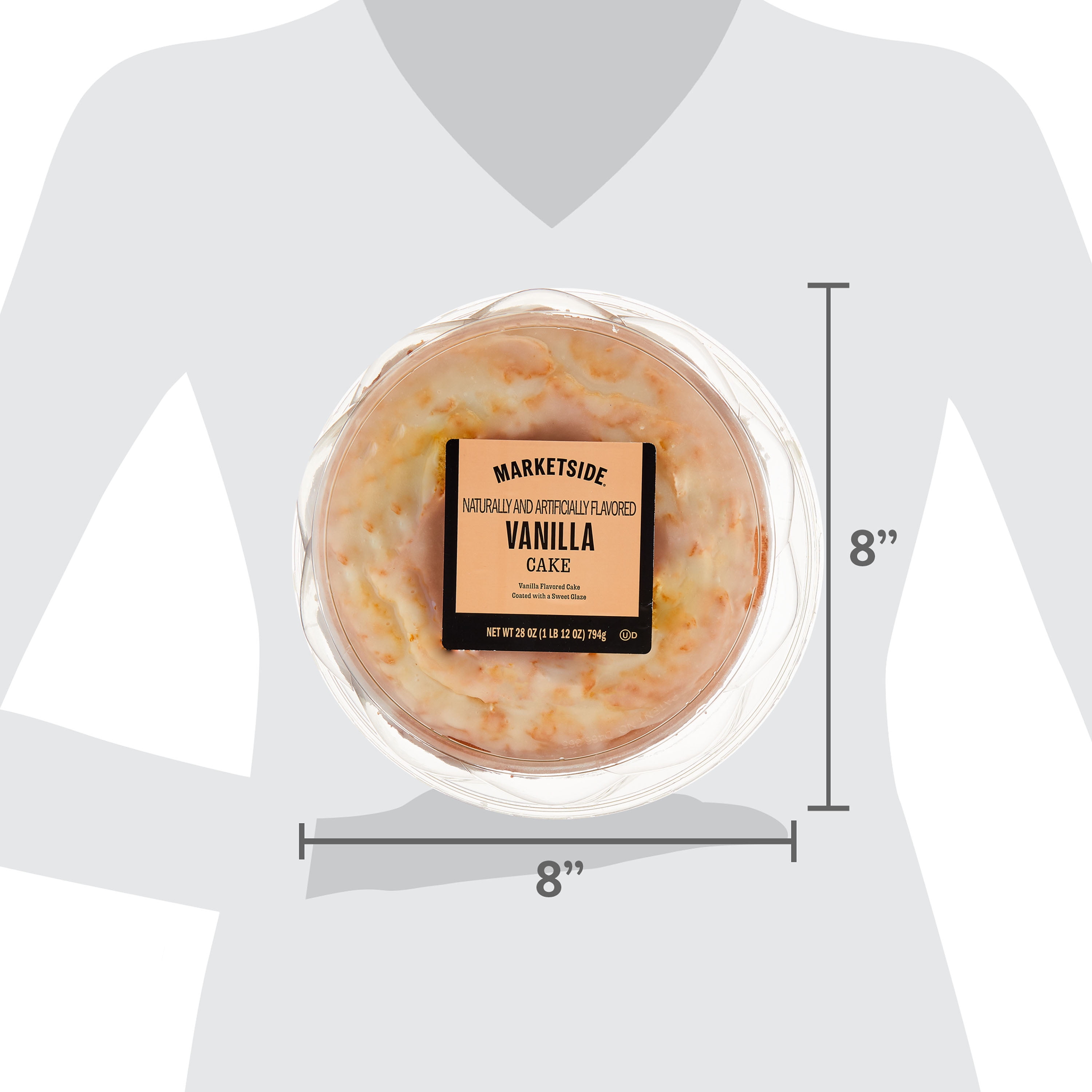 Marketside Vanilla Creme Cake with Glaze, 28 oz (Shelf Stable)