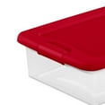 thumbnail image 6 of Sterilite 32 Qt Under Bed Latching Storage Container w/ Lid, Red (12 Pack), 6 of 6