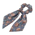 thumbnail image 1 of Vintage Flower Hair Scrunchies Print Scarf Satin Ribbon Hair Tie, 1 of 7