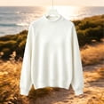 thumbnail image 6 of ZBSOKO Girl Sweatshirt Waffle Knit Raglan Sleeve Winter Pullovers Mock Neck Loose Fit Fashion Sweatshirts Thermal Tops Sizes 5-16 Years, 6 of 6