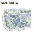 thumbnail image 5 of Yayeee Collapsible Cube Storage Bin with Lid Fabric Closet Decorative Basket with Handles, Blue Hydrangeas Pattern, 5 of 7
