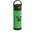thumbnail image 3 of Thermos Kids Stainless Steel Vacuum Insulated Funtainer Water Bottle with Spout Lid, 470 ml, Minecraft, 3 of 6