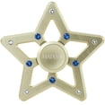 thumbnail image 3 of Matashi Gold Plated Spinning Star Ornament with Crystal Accents Holiday Hanging Decoration – Single Piece, 3 of 5