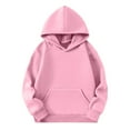 thumbnail image 2 of Lmnyox Teen Girls Hoodies Long Sleeve Solid Hooded Sweatshirts with Pocket Casual Loose Pullover Shirts, 2 of 5