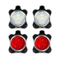 thumbnail image 1 of Juego de 4 luces LED recargables por USB para bicicleta, delanteras y traseras, ideales para paseos nocturnos., 1 of 5