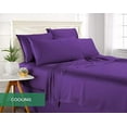 thumbnail image 5 of Queen Sheets by , Genuine 100% Organic Viscose Derived from Bamboo Bed Sheet Set, Luxuriously Soft & Cooling, Double Stitching, Lifetime Quality Promise (Queen, Purple), 5 of 9