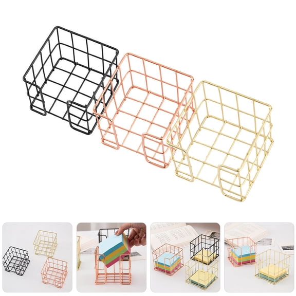 YOSADIER 3-Piece Iron Mesh Desk Organizer Set for Office Supplies, Workspace Storage, Desk Accessories and Organization