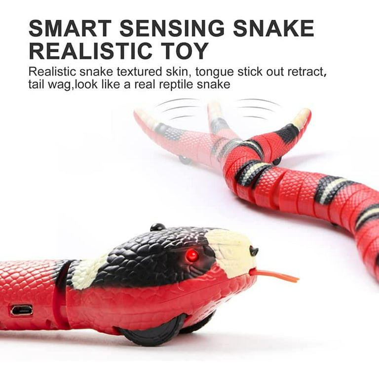 Electric Snake Cat Toy, Remote Control Snake Realistic Smart