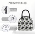 thumbnail image 4 of Honeii Panda Bear Print Insulated Lunch Bag Women Reusable Lunch Box with Pocket for Work Picnic Travel -One Size, 4 of 6