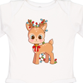 thumbnail image 4 of Inktastic Cute Christmas Reindeer with Christmas Lights Boys or Girls Long Sleeve Baby Bodysuit, 4 of 5