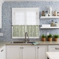 thumbnail image 6 of Sage Green Kitchen Curtains and Valances Set, and White Snowflake Winter Christmas Rod Pocket Window Valance 18 Inch Window Curtain Panels for Living Room Bedroom Laundry, 27.5x36in, 3 Pieces, 6 of 7