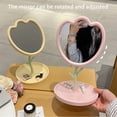 thumbnail image 3 of Flower Shaped Desktop Vanity Mirror - Tabletop Beauty Mirror with Stand for Girls, Students, Dormitory Use, 3 of 12