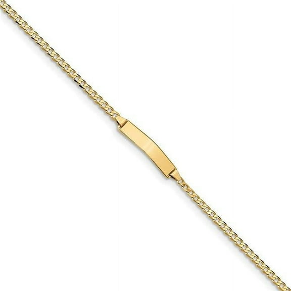 Primal Gold 14 Karat Yellow Gold Baby Curb ID Bracelet