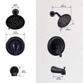 thumbnail image 5 of Wowow Single Handle 5-Spray Tub and Shower Faucet 1.8 GPM with High Pressure Showerhead in Oil Rubbed Bronze (Valve Included), 5 of 8