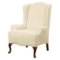 thumbnail image 1 of Sure Fit Stretch Pinstripe Wing Chair Slipcover, 1 of 4