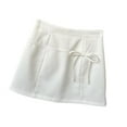 thumbnail image 4 of Falda de cadera para mujer, estilo urbano, para vacaciones, picnics M blanco, 4 of 9