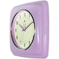 thumbnail image 4 of Infinity Instruments Square Retro Wall Clock, Lavender, 9.25", 4 of 7
